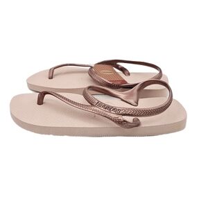 Havaianas Flash Urban Flip Flop Sandals Ballet Rose/Golden Blush Size 39-40